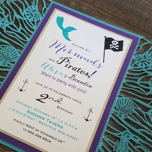 Under the Sea Invitation, Birthday, Sweet 16, Mermaid, Mitzvah