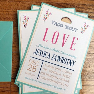 Taco Themed Bridal Shower Invitation