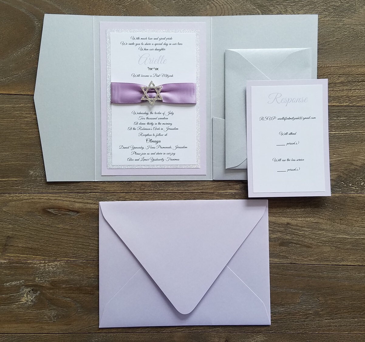 Blue and Silver Bat Mitzvah Pocket Invitation - Etsy, image size:1202x1124