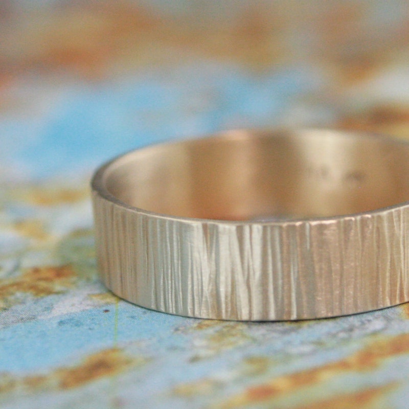 Bark Texture Ring Gold - Etsy