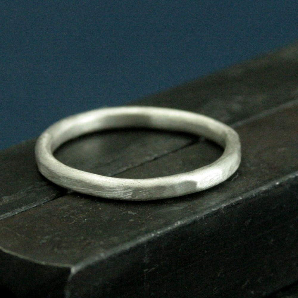 Thin Hammered Band ONE Hammered Ring Lava Band Sterling Silver - Etsy ...