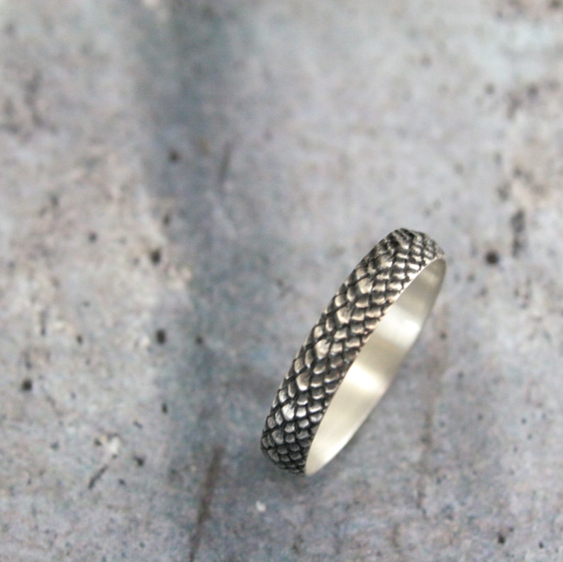 Snake Skin Pattern Rings Snakeskin Ring Dragon Ring Silver Wedding Band Silver Wedding Ring ...