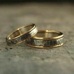 Two-Tone Rainbow Black Tungsten Wedding Band - 8mm Width, Men's & Women's Couple Rings, No Gemstone, Size 11.5 - View #11