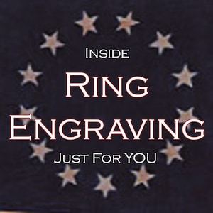 Inside Ring Engraving • Professional Personalized Ring Engraving • Wedding Bands Add a Date or Name • Custom Engraving • Engraved Band