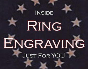 Inside Ring Engraving • Professional Personalized Ring Engraving • Wedding Bands Add a Date or Name • Custom Engraving • Engraved Band