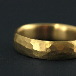 Band Comfort Fit Ring Hammered Band Mens Ring Groom Band Rugged Ring 5mm Band Mens Wedding Ring Recycled Gold Band 14K Mens Ring Rugged Band Yellow