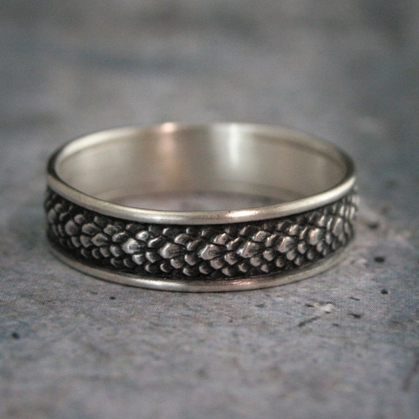 Skyrim Inspiriert Ring Schlangenhaut Ring Drachenschuppenring Silber Ehering Silber Ehering Wikingerring Herrenring Silberring