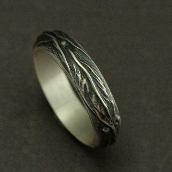 Adjustable Wide Silver Ring Size T 1/2 Fantasy Design Ring 