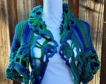 Crochet Bolero Shrug - Handmade Colorful Knit