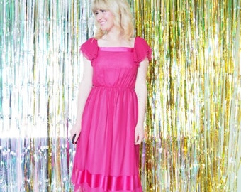floaty pink dress