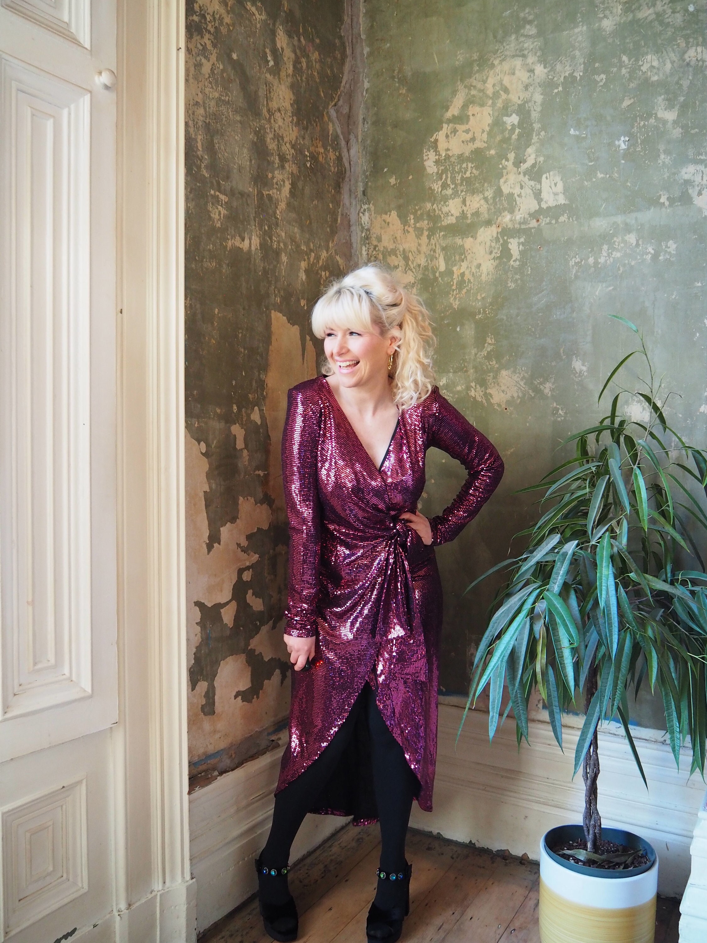 pink disco sequin dress Osree HS23- Disco Dress