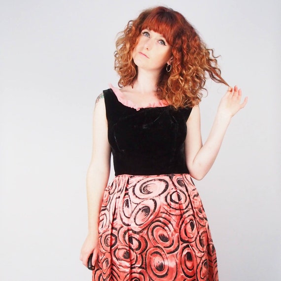 1960s VELVET DRESS - Velvet Dress - Vintage Dress