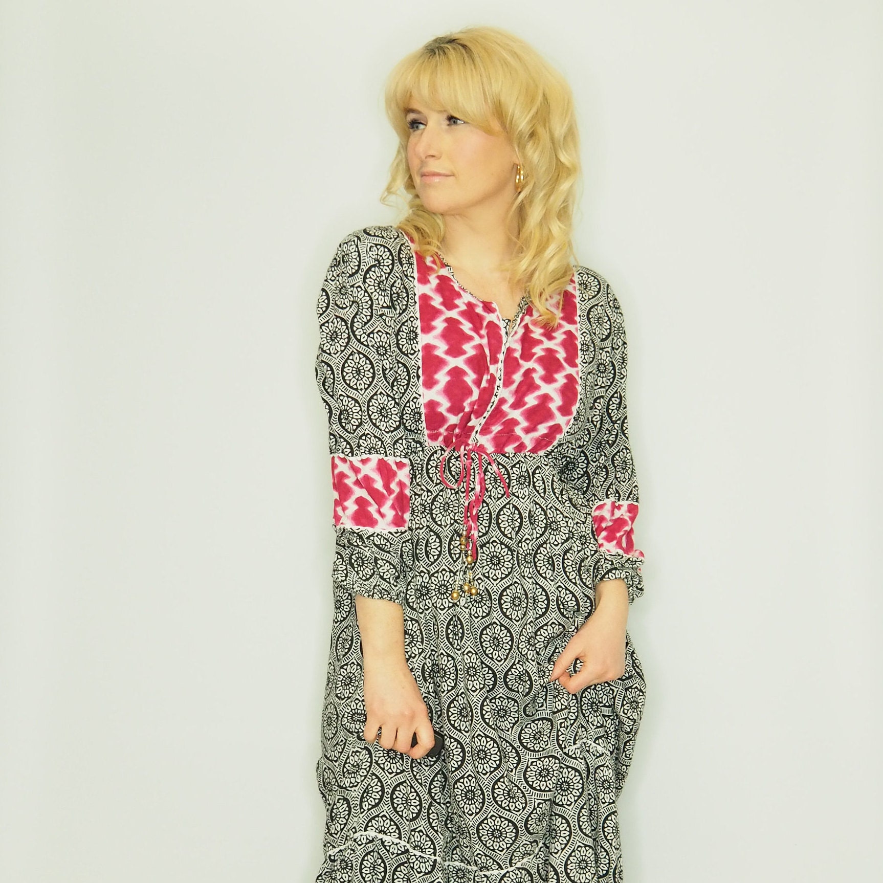 white cotton dress for tie dye