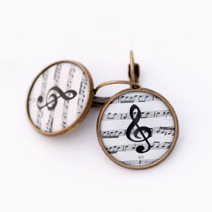 Music Note Earrings - Treble Clef Earrings - Music Earrings - Music Jewelry - Gift for Music Lover - Gifts For Musician - Music Teacher Gift