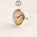 Old Clock Ring Antique Clock Adjustable Ring Glass Ring - Etsy