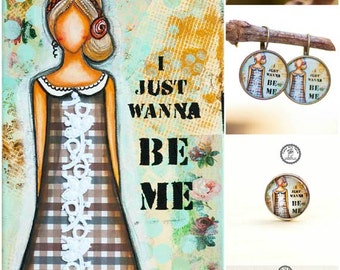 Inspirational Whimsical Art, Meaningful Mixed Media Fine Art Print