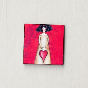 Red Magnet Love Decoration - Love Magnets - Refrigerator Magnets - Heart Magnet - Stocking Stuffer for her  - Inspirational Magnet - Fridge