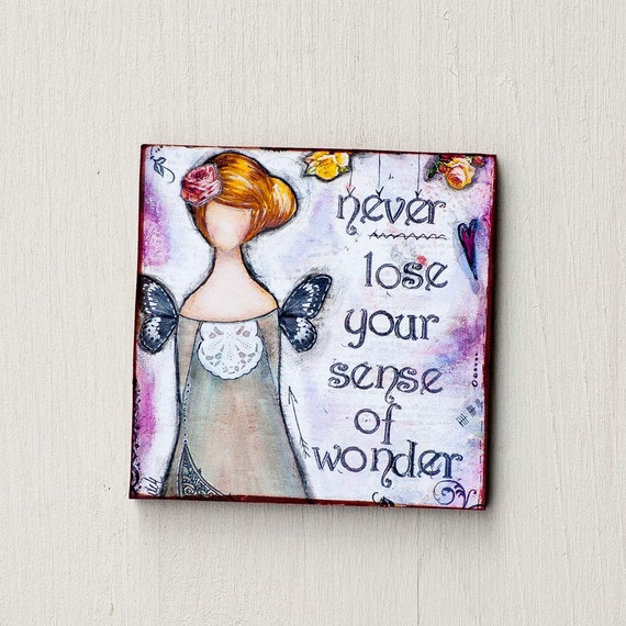 Cute Magnet - Refrigerator Magnets - Art Magnets - Motivational Magnets - Inspirational Magnets - Sense of Wonder - Quote Magnet - Whimsical