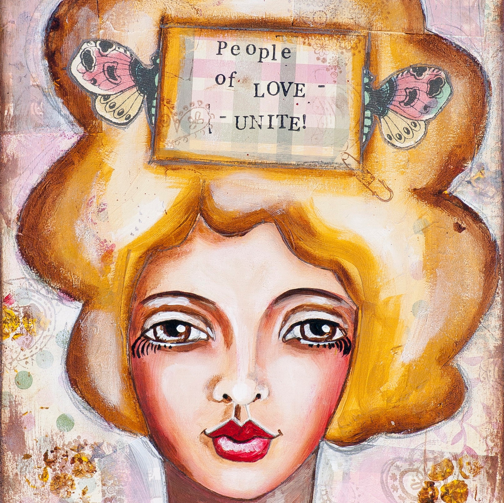 Love Art Print Love Wall Art Yellow Wall Print Mixed Etsy