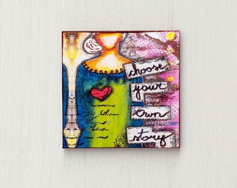 Kühlschrankmagnete - Inspirierende Magnete - Kunstmagnet - Niedlicher Magnet - Kühlschrankmagnet - Mixed Media Art - Positive Affirmation - wunderlich