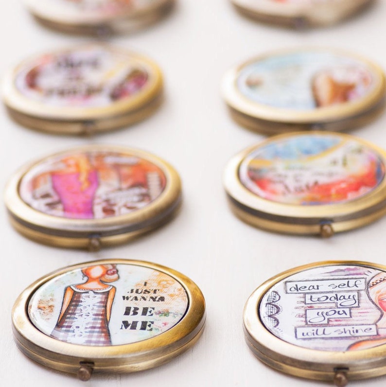 Compact Mirror Purse Mirror Live Your Dream Travel Gift Etsy