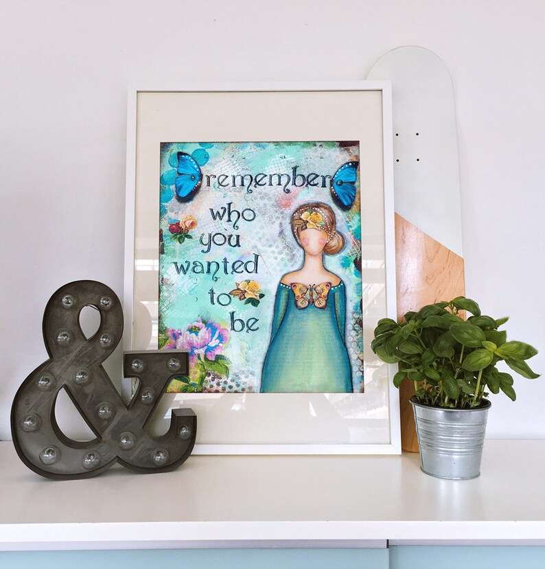 Whimsical Art Motivational Wall Art Remember Who You Are Etsy