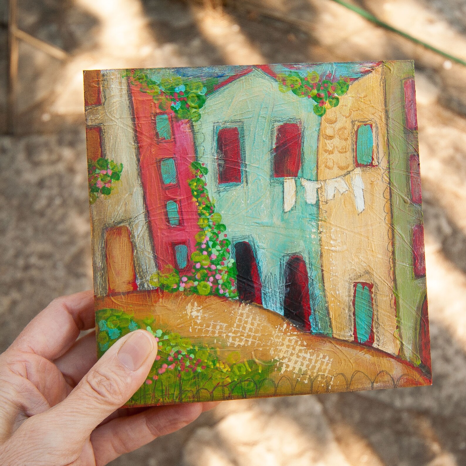 Cute Painting Small Original Painting Cute House Decor Etsy