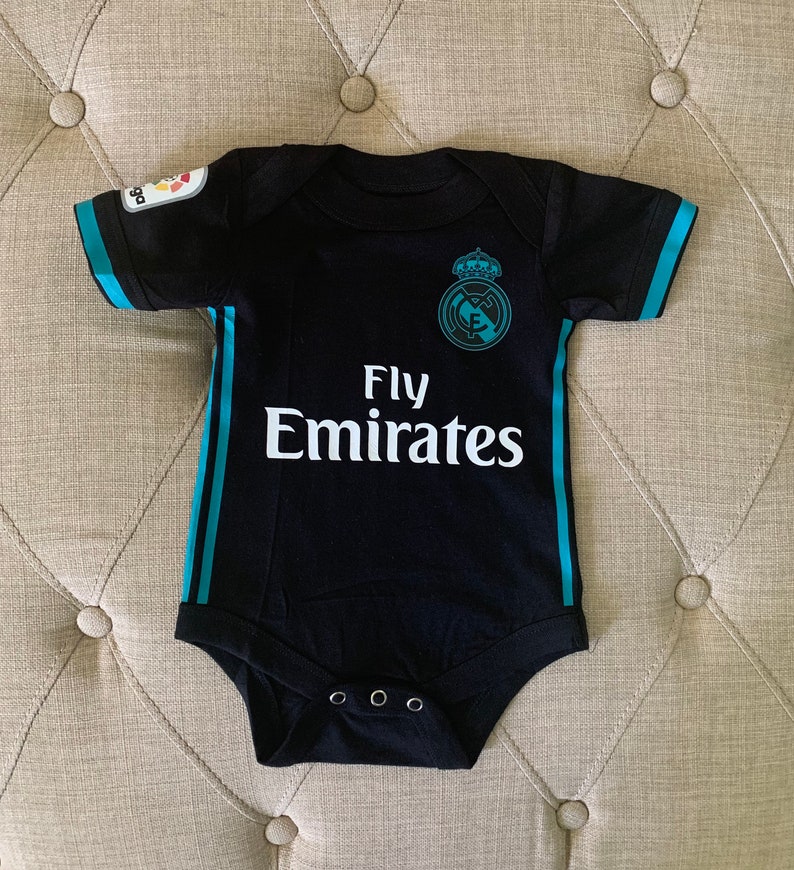 Real Madrid Baby Onesie – Mameluco One-Piece Outfit (0-6 Or 6-12 Months) – Pink, Custom Available