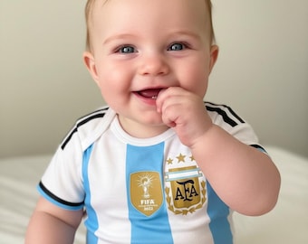 argentina soccer baby bodysuit