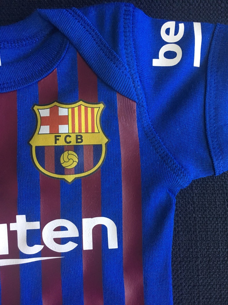 Barcelona Baby Soccer Bodysuit Etsy