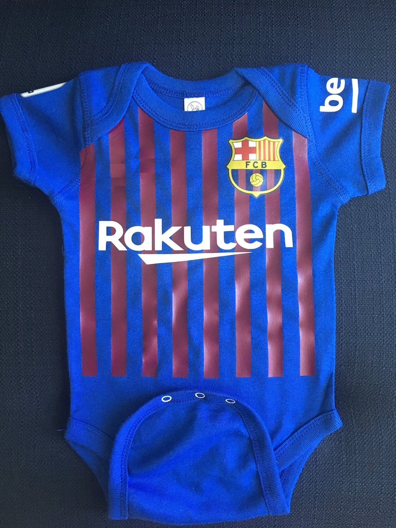 Barcelona Baby Soccer Bodysuit Etsy