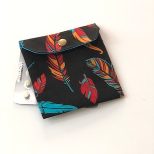 Estuche para pastillas anticonceptivas, minibolsito de tela multiusos, tarjetero, minicartera