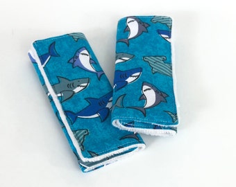 Baby Shark Car Seat Strap Covers, Car Seat Straps, Minky car seat strap