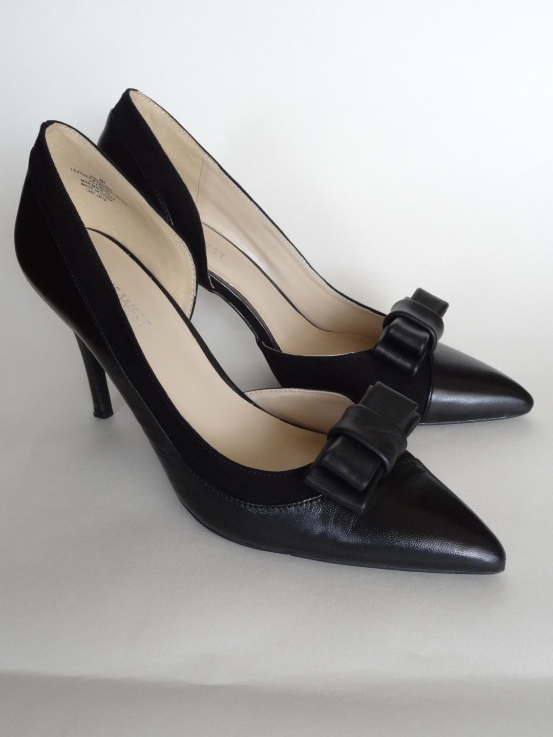 Black Leather Bow Shoe Clips Shoe Decorations - Etsy