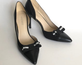 Black Ribbon Bow Shoe Clips Set Of Two, Shoe Decorations