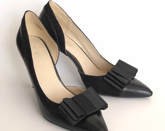 Black Ribbon Bow Shoe Clips Set Of Two, Shoe Decorations