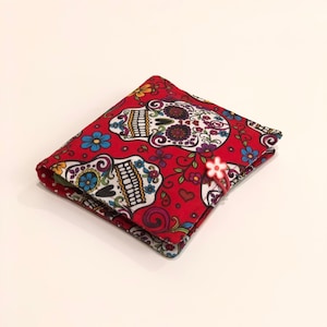 Sugar Skull maandverbandhouder, maandverbandetui, maandverband en tamponszakje, maandverband