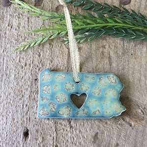Handmade State Pottery Ornament Pennsylvania