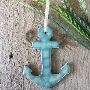 Handmade Pottery Ornament Anchor