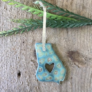Handmade State Pottery Ornament Georgia