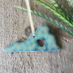 Handmade State Pottery Ornament Virginia image 1