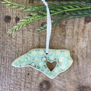 Handmade State Pottery Ornament North Carolina