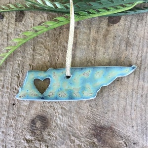 Handmade State Pottery Ornaments Tennessee