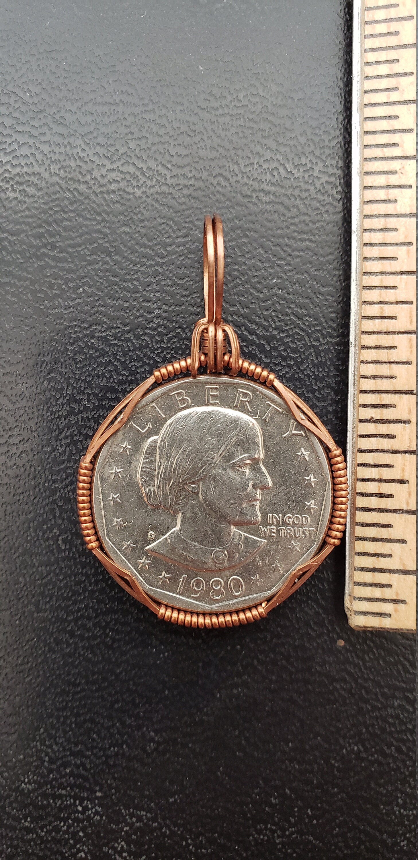 Coin Wrapped With Copper Wire Etsy