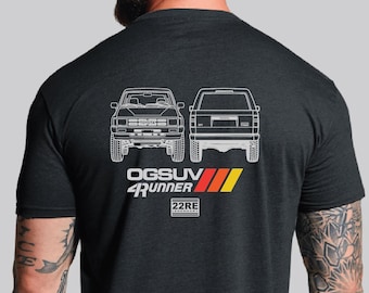 Camiseta unisex OGSUV Side by Side de 1.ª generación para Toyota 4Runner, color oscuro, para hombre, mujer y papá.