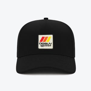 May include: Black baseball cap with a square patch featuring the text "OGSUV 4Runner" in white, with three horizontal stripes in red, orange, and yellow. The cap has a curved brim and a button on top.