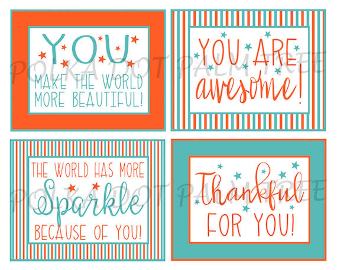 Free Encouragement And Thank You Cards Printable