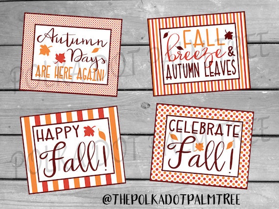 INSTANT DOWNLOAD Printable Fall Notes Happy Fall Celebrate | Etsy