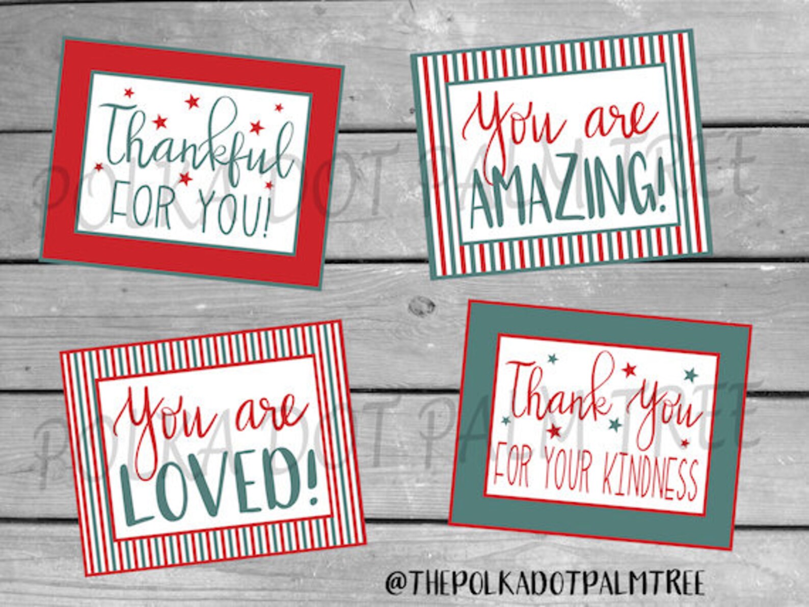 INSTANT DOWNLOAD Printable Notes of Encouragement Gratitude Thank You ...