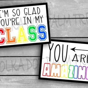 INSTANT DOWNLOAD Printable Notes from Teacher Notes of Encouragement for Students Encouraging Classroom Signs Classroom Decor